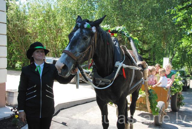 Pagasta svētki 2010 - vizināšana zirga pajūgā